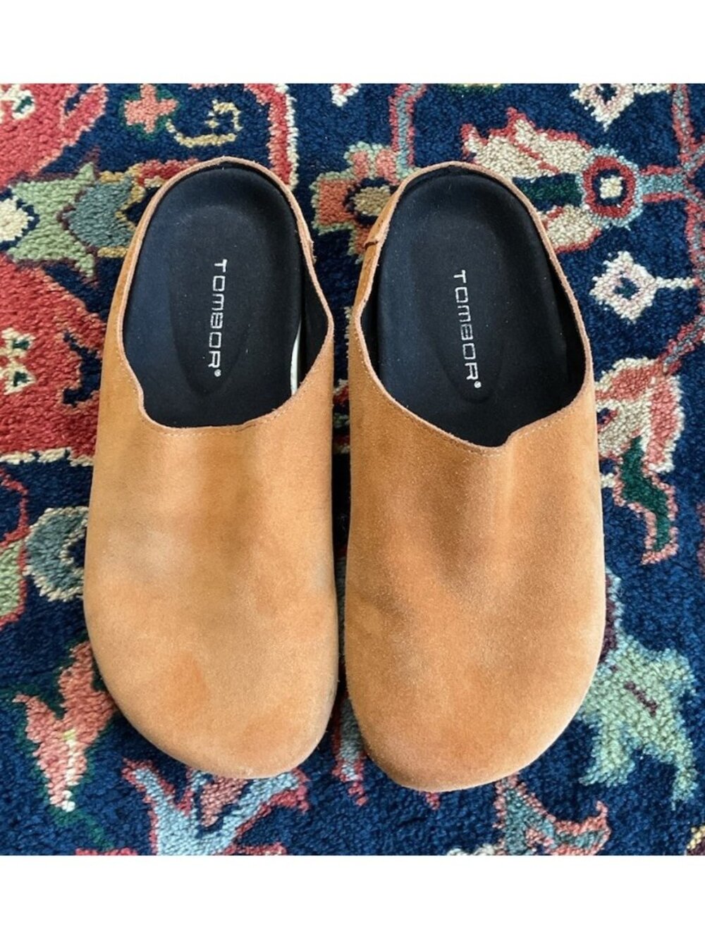 Tombor Slides Clogs Style Size 6 (see Measurements) Orange Suede